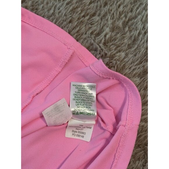 LILLY PULITZER SIZE XXS LUXLETIC MARTINA POLO TOP *HAVANA PINK* UPF 50+ - Picture 12 of 13